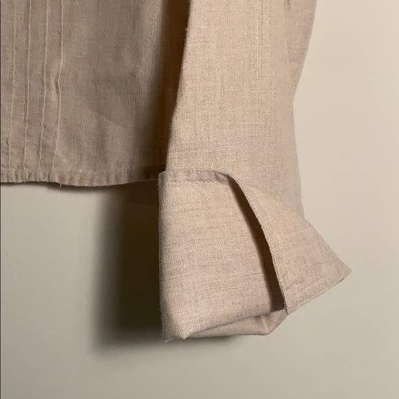 Neutral Linen Button Down - Picture 7 of 8